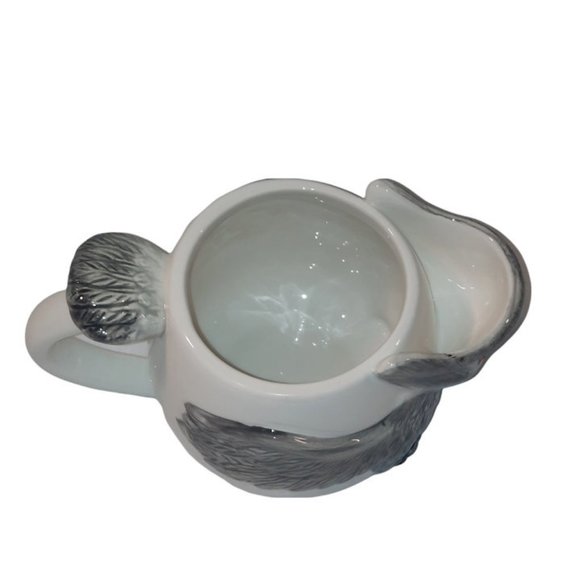 Pulchritudie Gray Owl Ceramic Tea Coffee Mug Cup Hand Painted 16 oz. - Picture 3 of 7